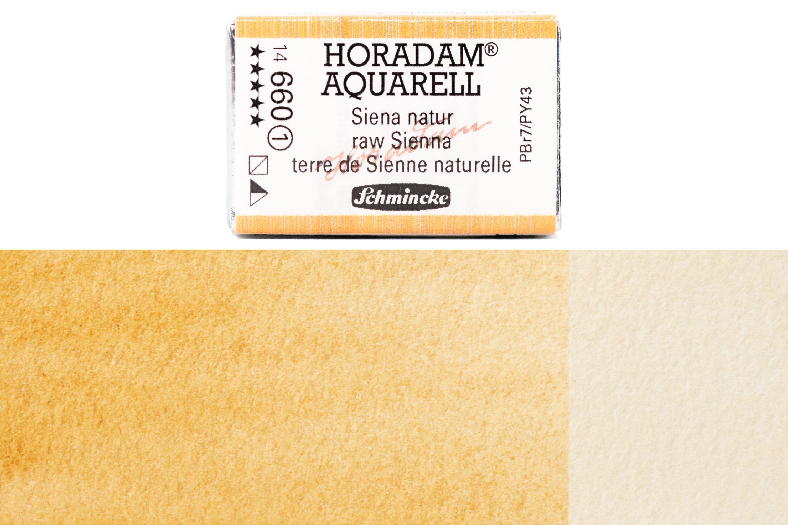 Schmincke - Horadam Watercolor Full Pan, #660 Raw Sienna - St. Louis Art Supply