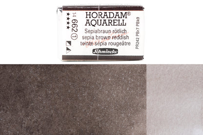 Schmincke - Horadam Watercolor Full Pan, #662 Sepia Brown Reddish - St. Louis Art Supply