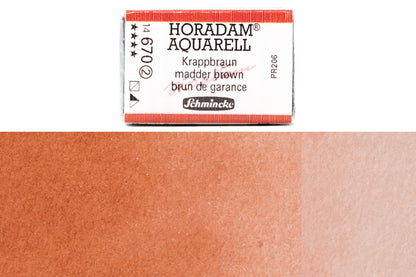Schmincke - Horadam Watercolor Full Pan, #670 Madder Brown - St. Louis Art Supply