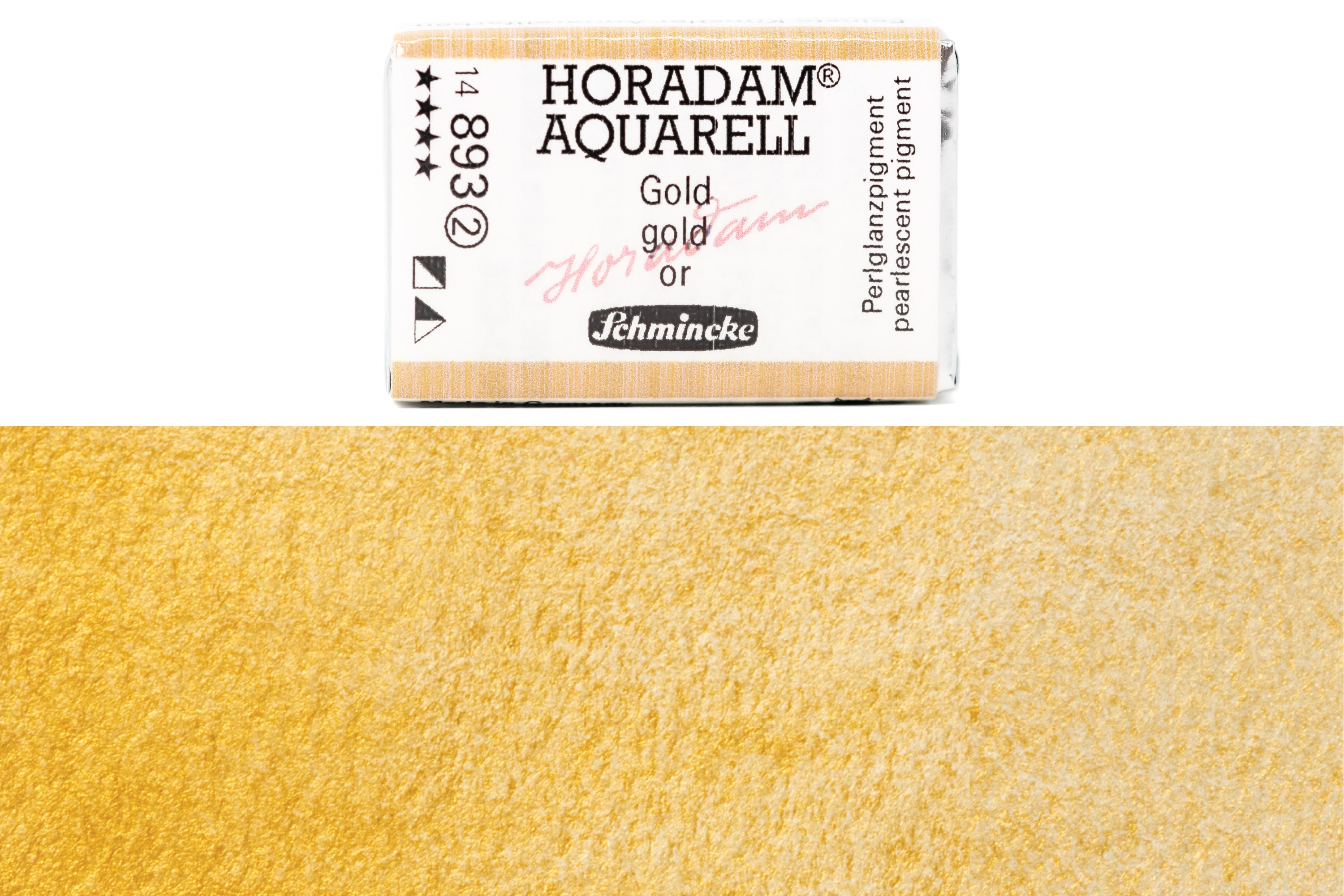 Schmincke - Horadam Watercolor Full Pan, #893 Gold - St. Louis Art Supply
