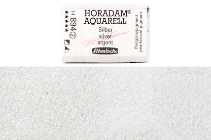 Schmincke - Horadam Watercolor Full Pan, #894 Silver - St. Louis Art Supply