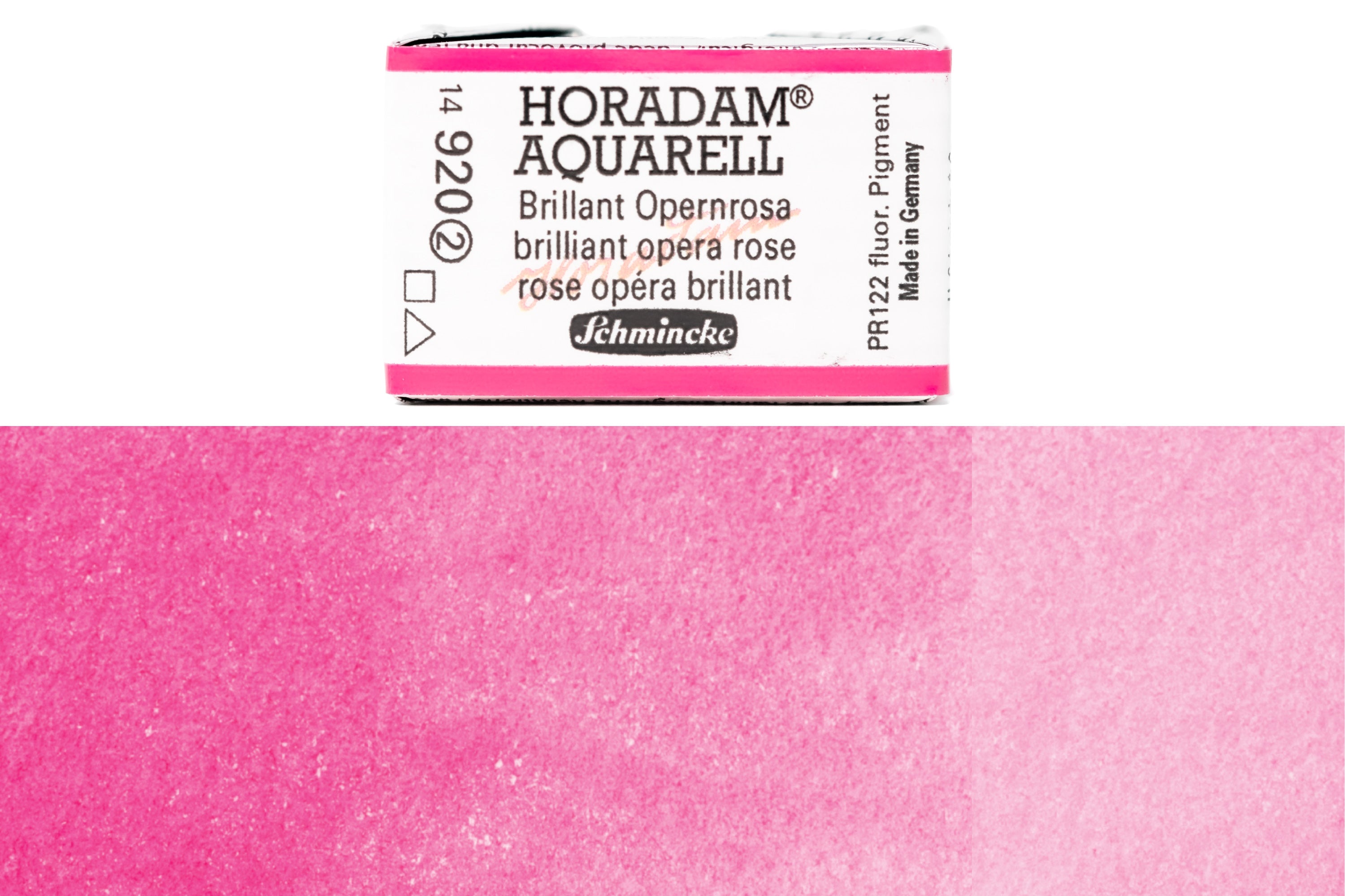 Schmincke - Horadam Watercolor Full Pan, #920 Brilliant Opera Rose - St. Louis Art Supply