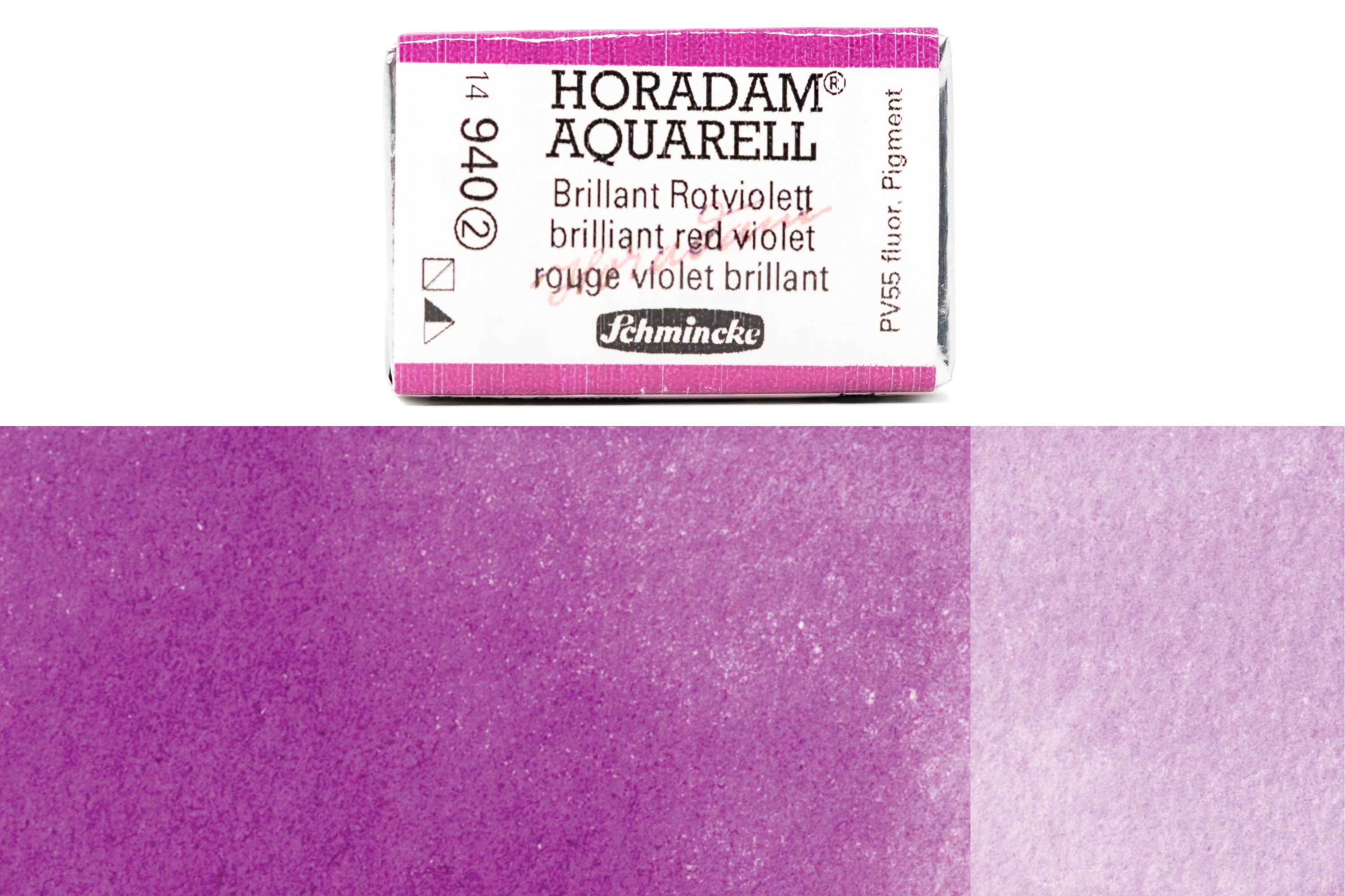 Schmincke - Horadam Watercolor Full Pan, #940 Brilliant Red Violet - St. Louis Art Supply
