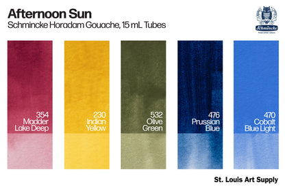 Schmincke - Horadam Gouache, 15 mL, "Afternoon Sun" Set - St. Louis Art Supply