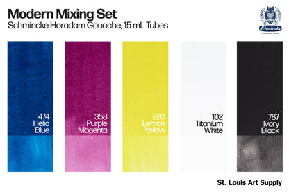 Schmincke - Horadam Gouache, 15 mL, Modern Mixing Set - St. Louis Art Supply