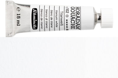 Schmincke - Horadam Gouache, 15 mL, #102 Titanium White - St. Louis Art Supply