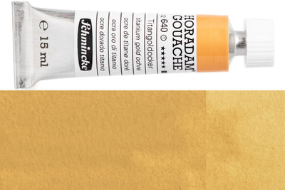 Schmincke - Horadam Gouache, 15 mL, #640 Titanium Gold Ochre - St. Louis Art Supply