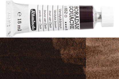 Schmincke - Horadam Gouache, 15 mL, #652 Vandyke Brown - St. Louis Art Supply