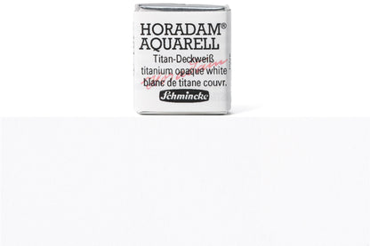 Schmincke - Horadam Watercolor Half Pan, #101 Titanium Opaque White - St. Louis Art Supply