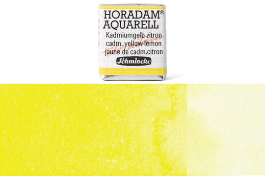 Schmincke - Horadam Watercolor Half Pan, #223 Cadmium Yellow Lemon - St. Louis Art Supply