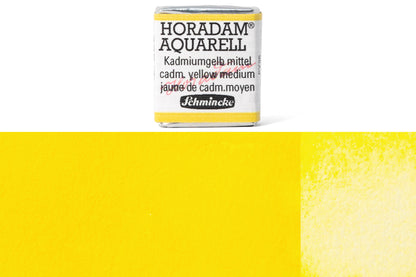 Schmincke - Horadam Watercolor Half Pan, #225 Cadmium Yellow Medium - St. Louis Art Supply