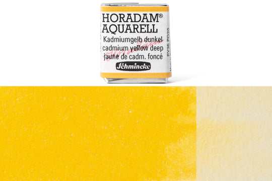 Schmincke - Horadam Watercolor Half Pan, #226 Cadmium Yellow Deep - St. Louis Art Supply