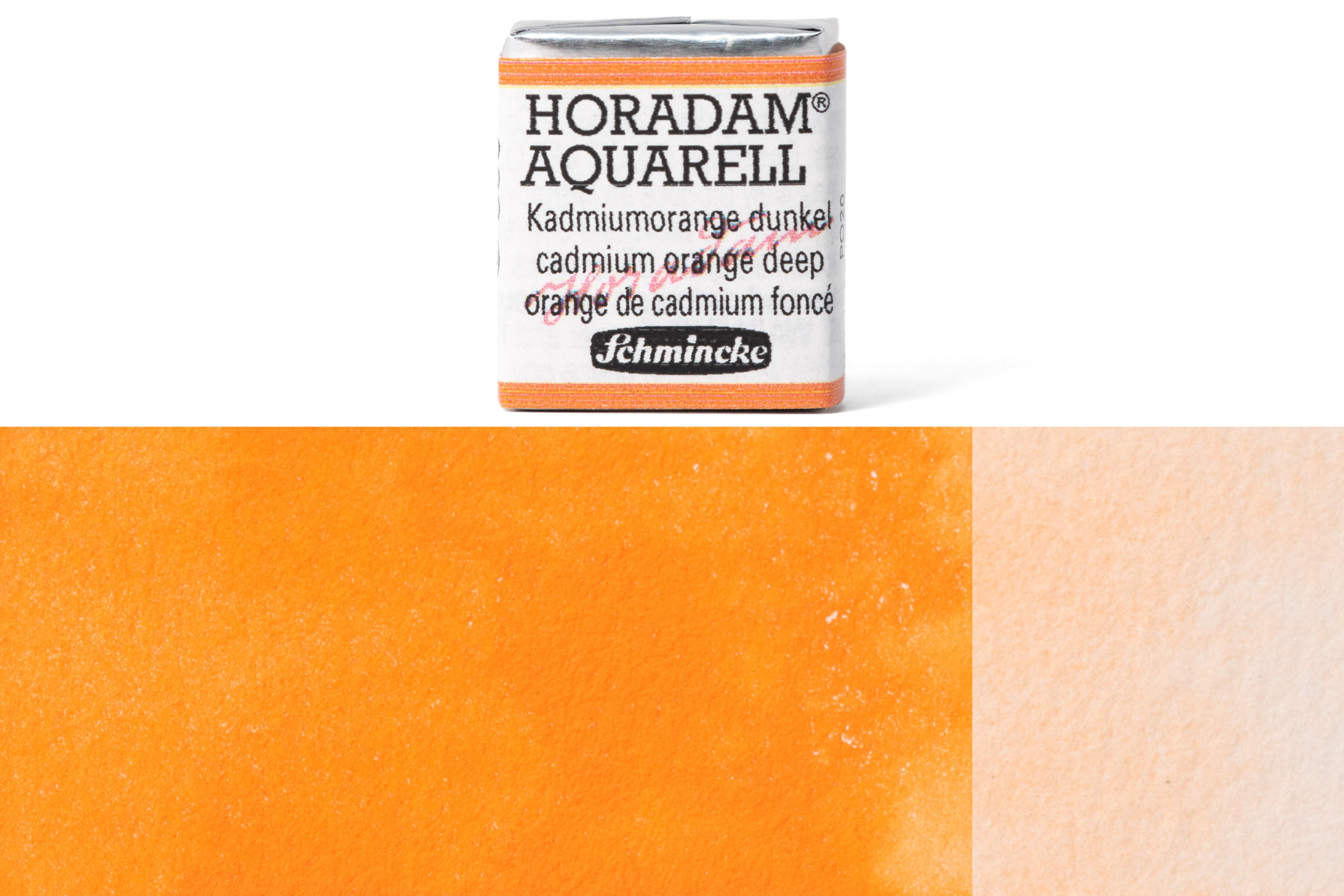 Schmincke - Horadam Watercolor Half Pan, #228 Cadmium Orange Deep - St. Louis Art Supply