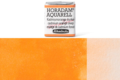 Schmincke - Horadam Watercolor Half Pan, #228 Cadmium Orange Deep - St. Louis Art Supply