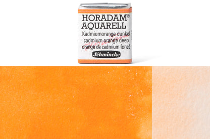 Schmincke - Horadam Watercolor Half Pan, #228 Cadmium Orange Deep - St. Louis Art Supply