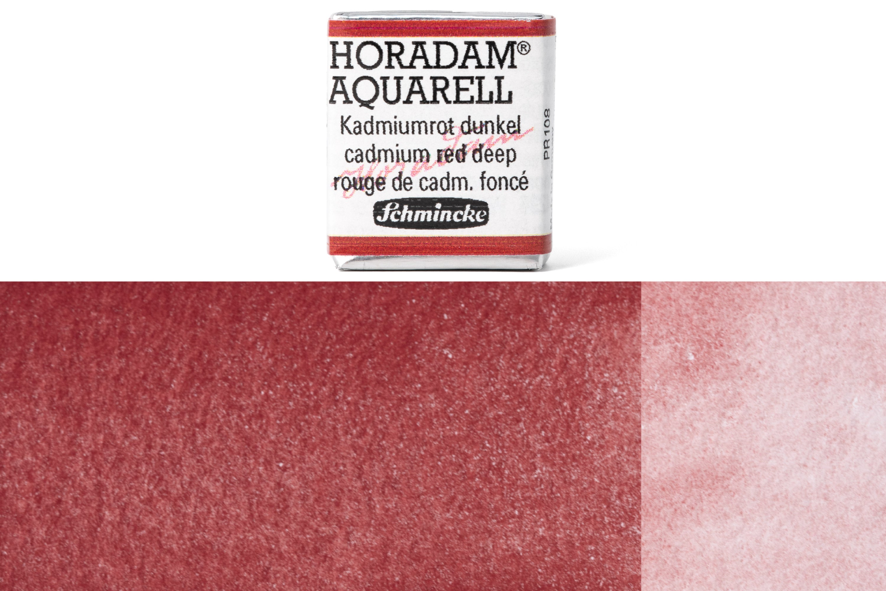 Schmincke - Horadam Watercolor Half Pan, #350 Cadmium Red Deep - St. Louis Art Supply