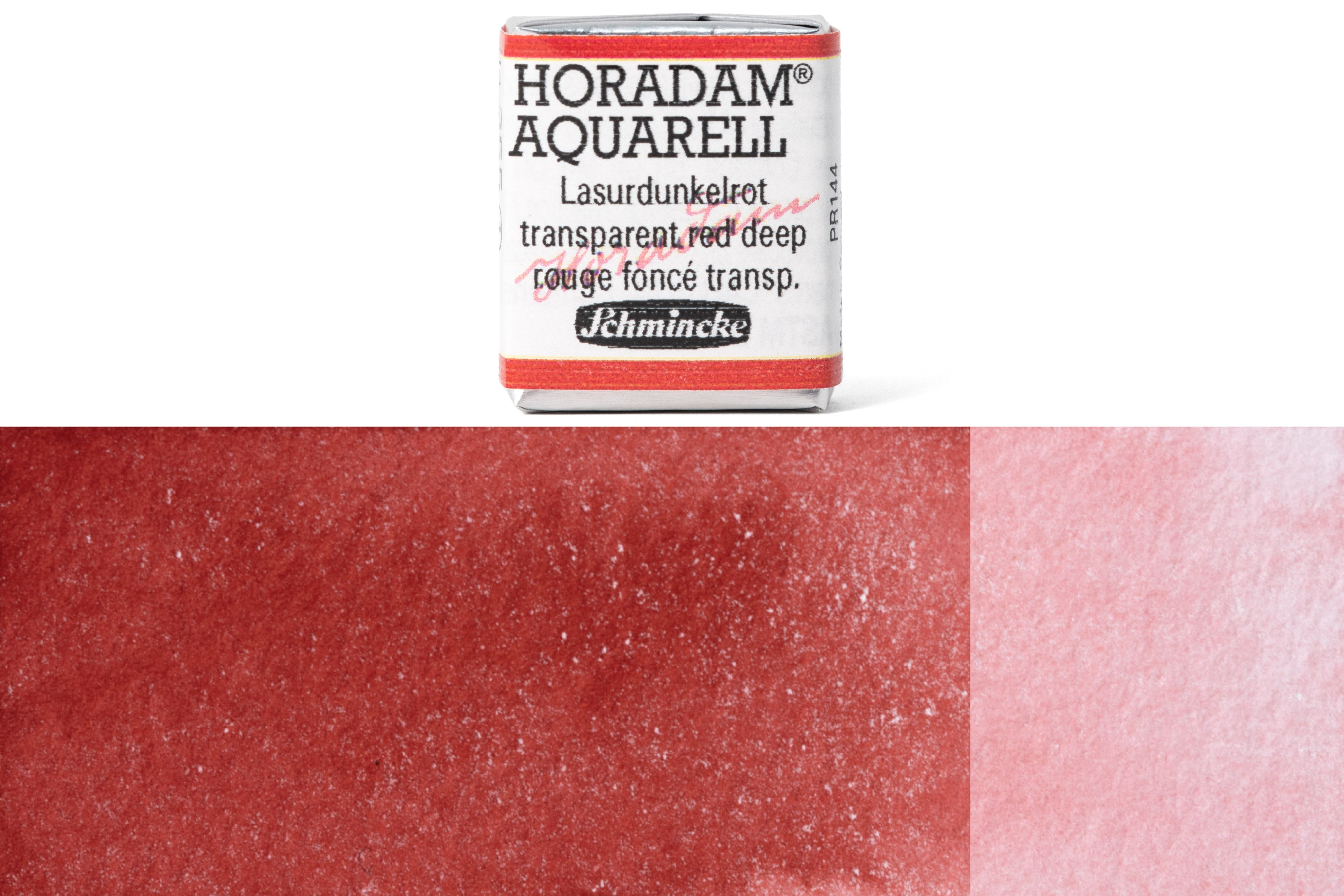 Schmincke - Horadam Watercolor Half Pan, #355 Transparent Red Deep - St. Louis Art Supply