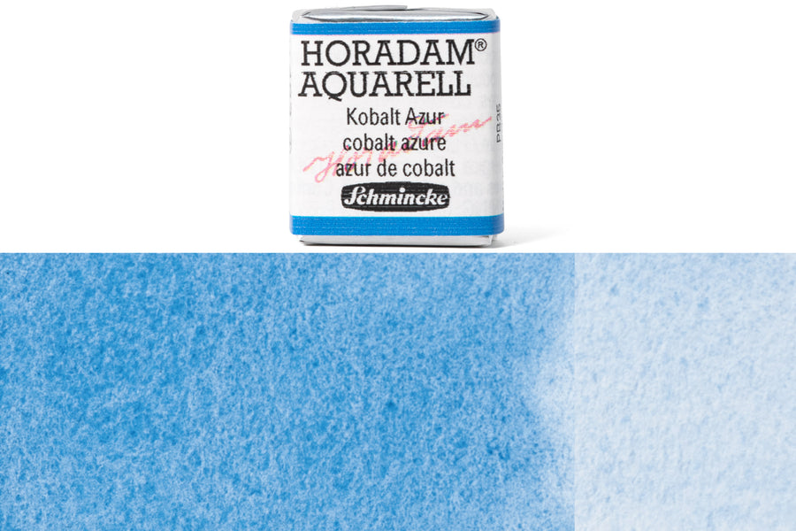 Schmincke - Horadam Watercolor Half Pan, #483 Cobalt Azure - St. Louis Art Supply