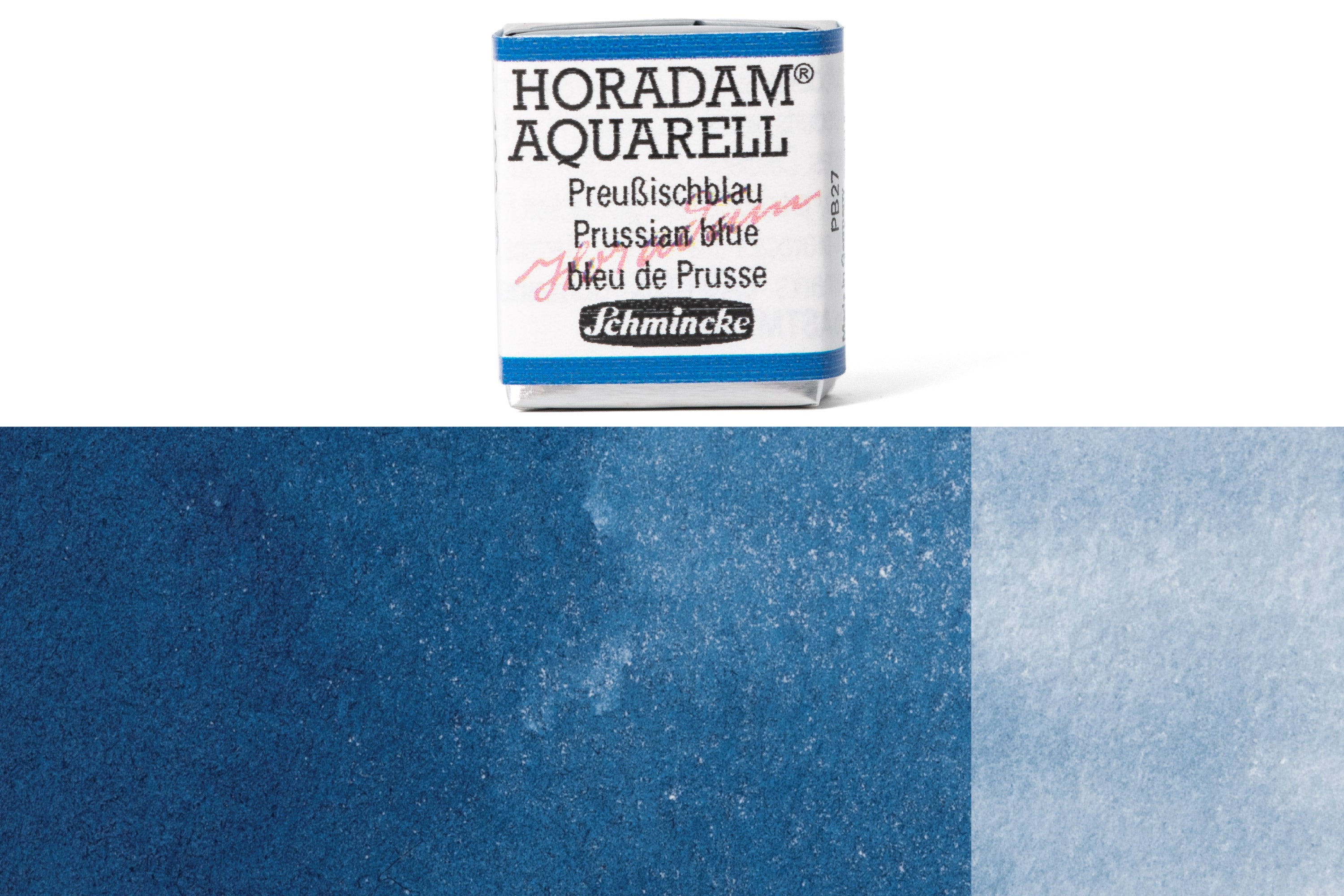 Schmincke - Horadam Watercolor Half Pan, #492 Prussian Blue - St. Louis Art Supply