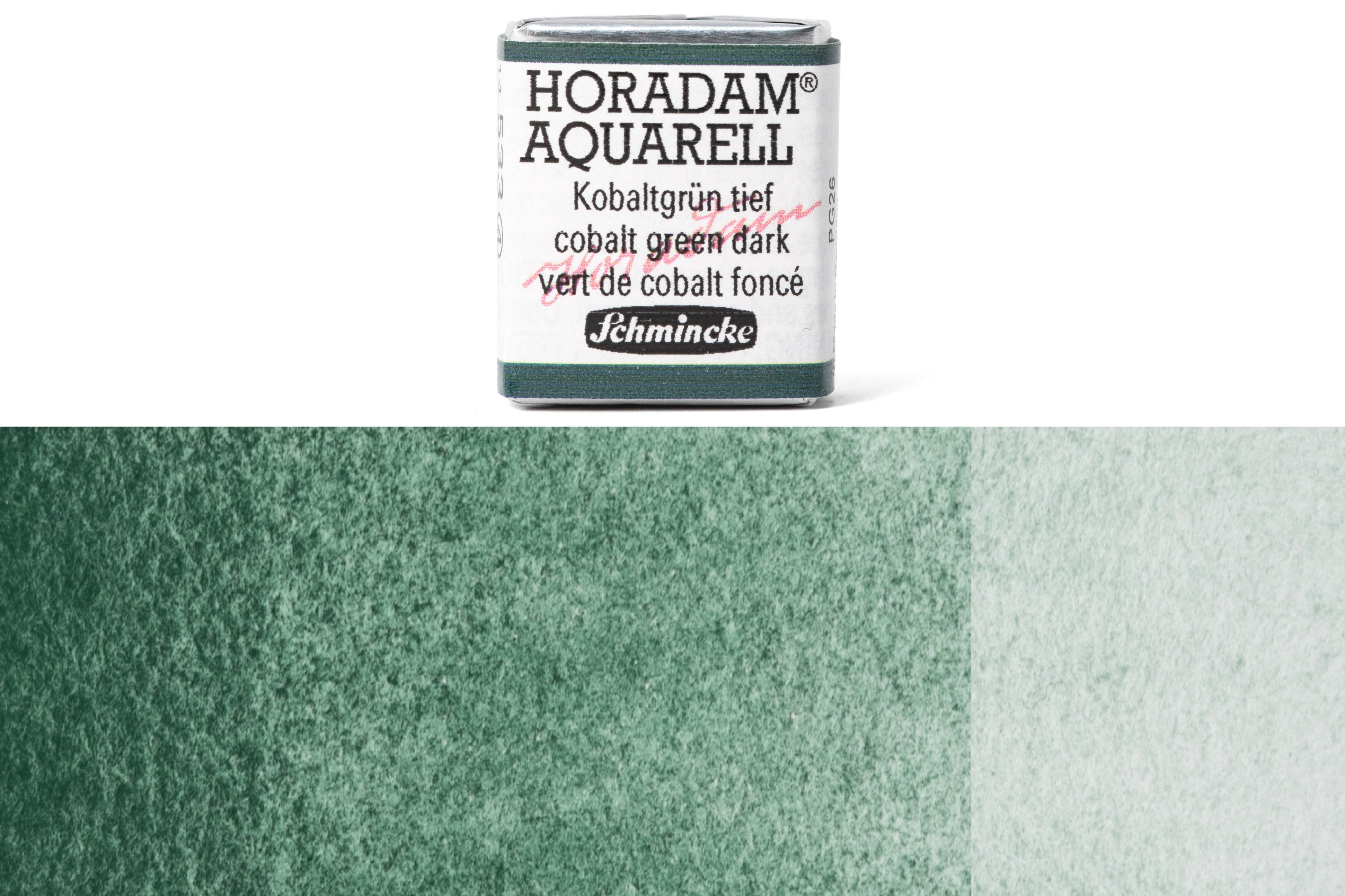 Schmincke - Horadam Watercolor Half Pan, #533 Cobalt Green Dark - St. Louis Art Supply