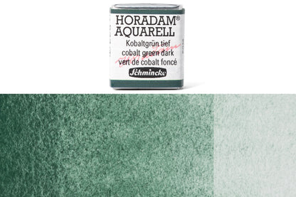 Schmincke - Horadam Watercolor Half Pan, #533 Cobalt Green Dark - St. Louis Art Supply