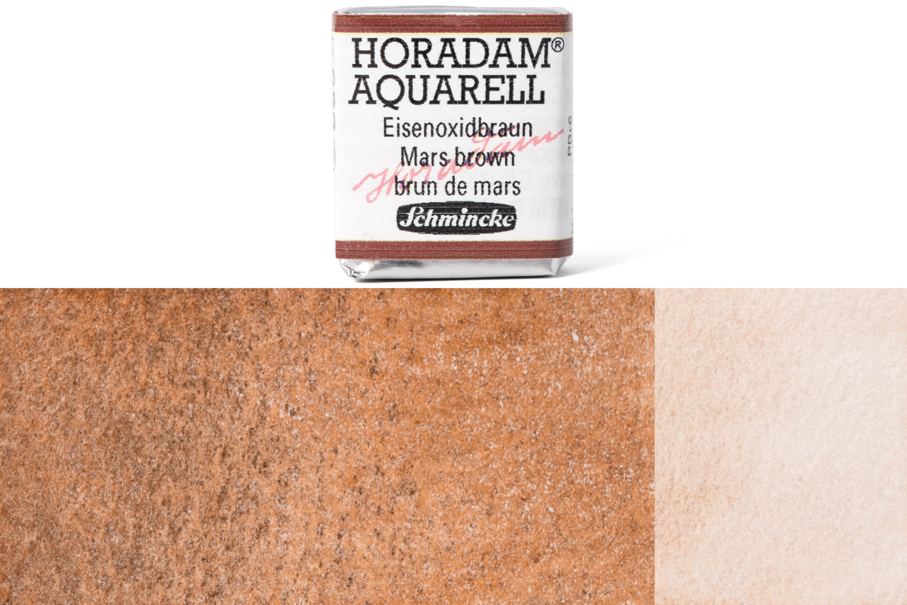 Schmincke - Horadam Watercolor Half Pan, #658 Mars Brown - St. Louis Art Supply