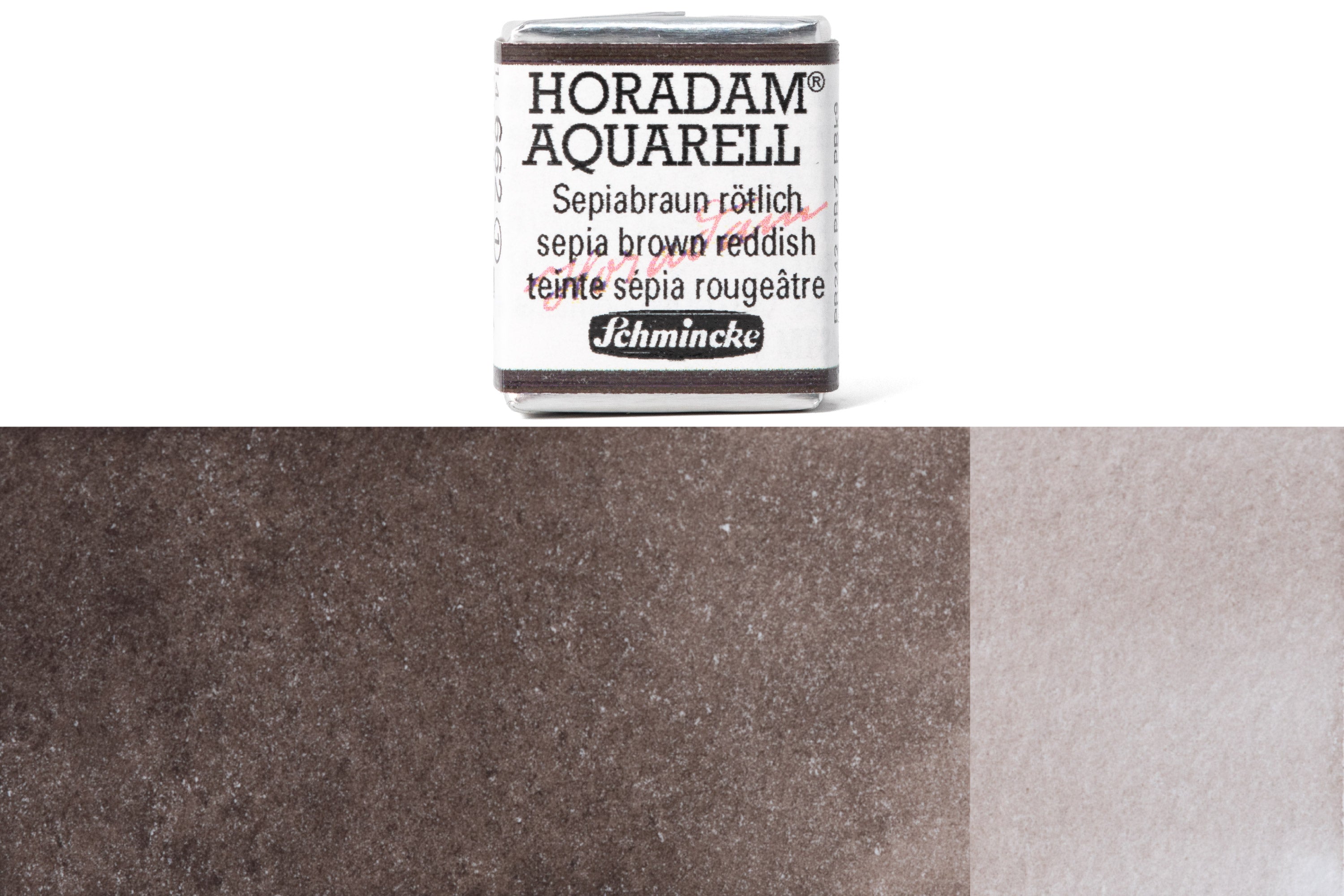 Schmincke - Horadam Watercolor Half Pan, #662 Sepia Brown Reddish - St. Louis Art Supply