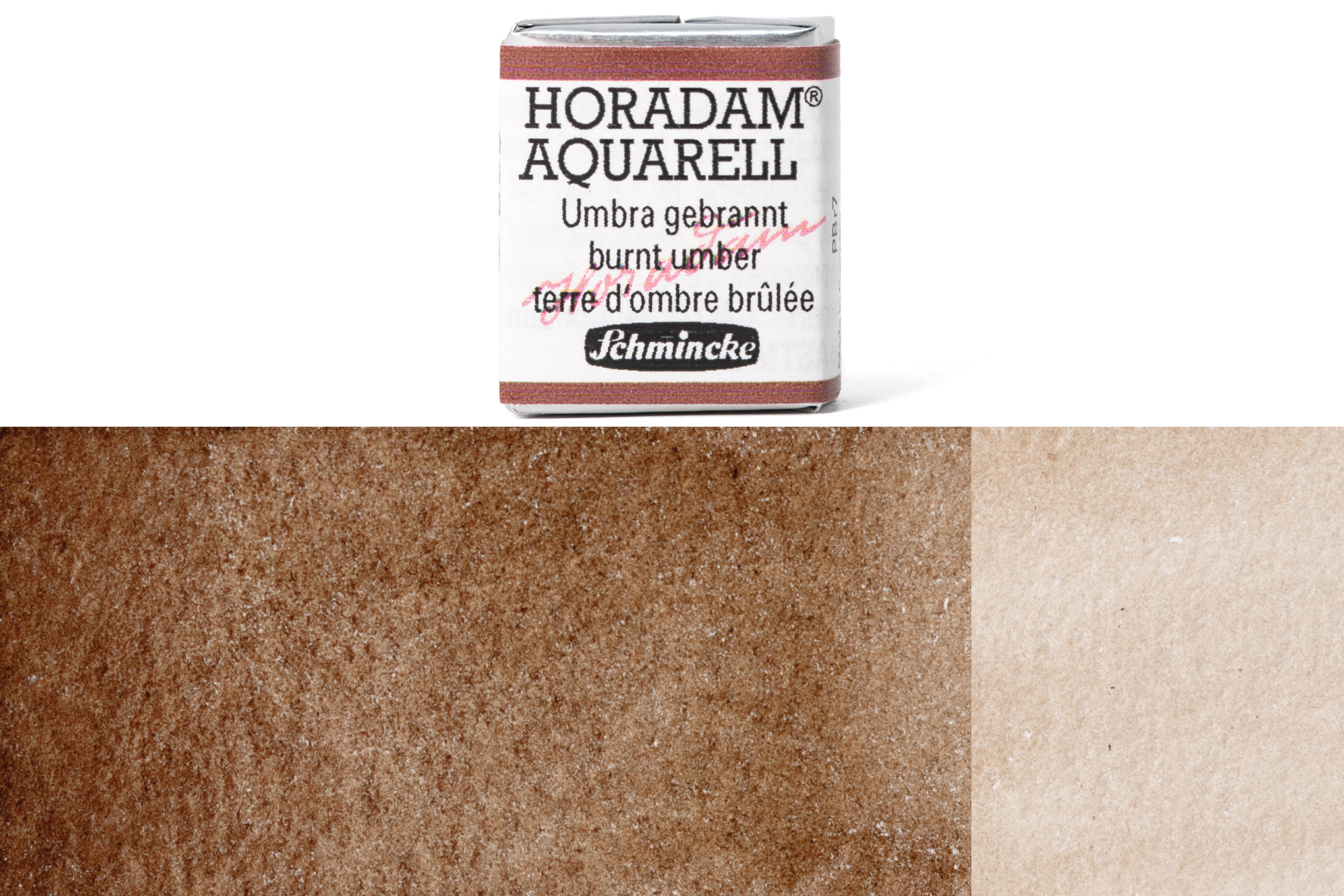 Schmincke - Horadam Watercolor Half Pan, #668 Burnt Umber - St. Louis Art Supply