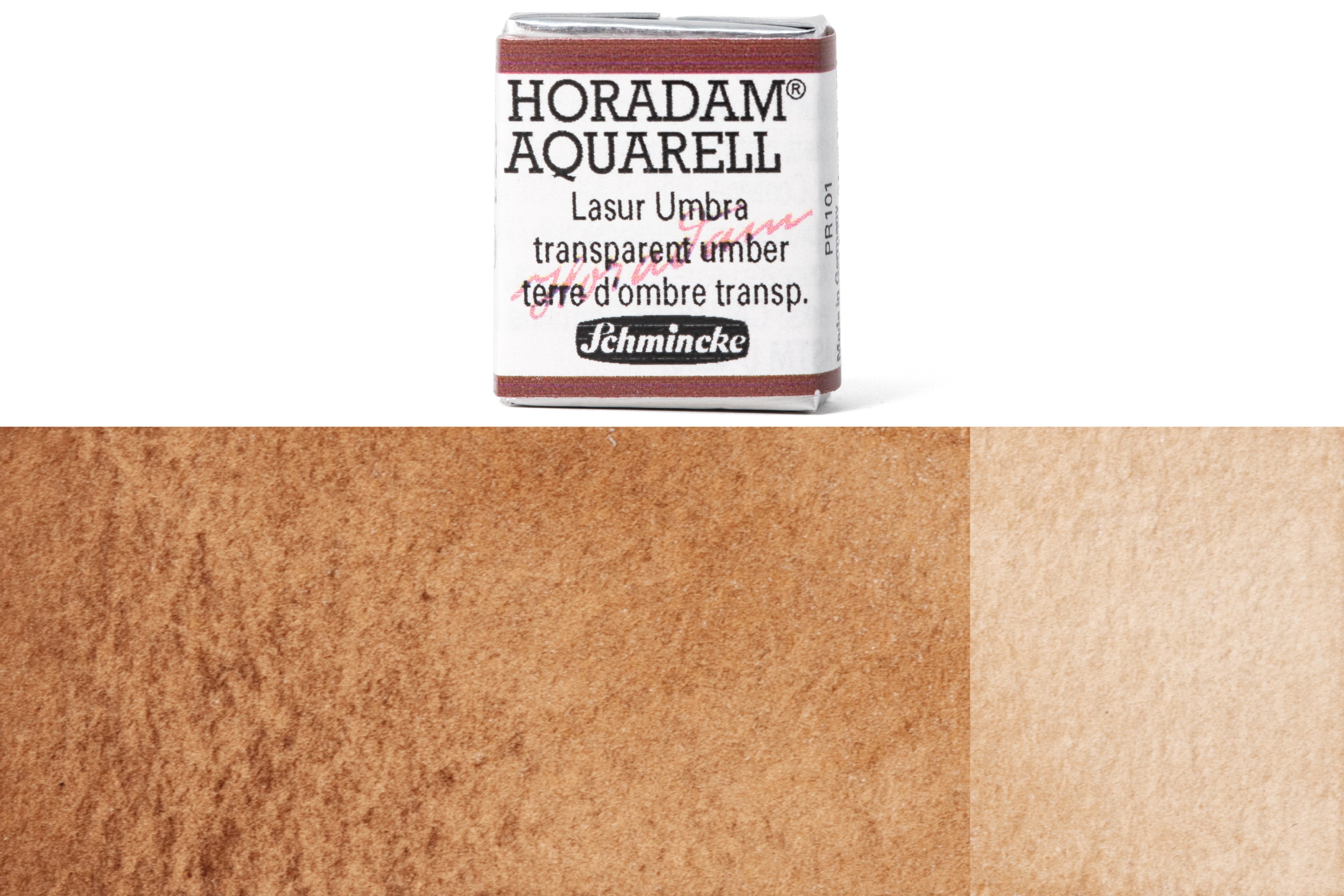 Schmincke - Horadam Watercolor Half Pan, #671 Transparent Umber - St. Louis Art Supply