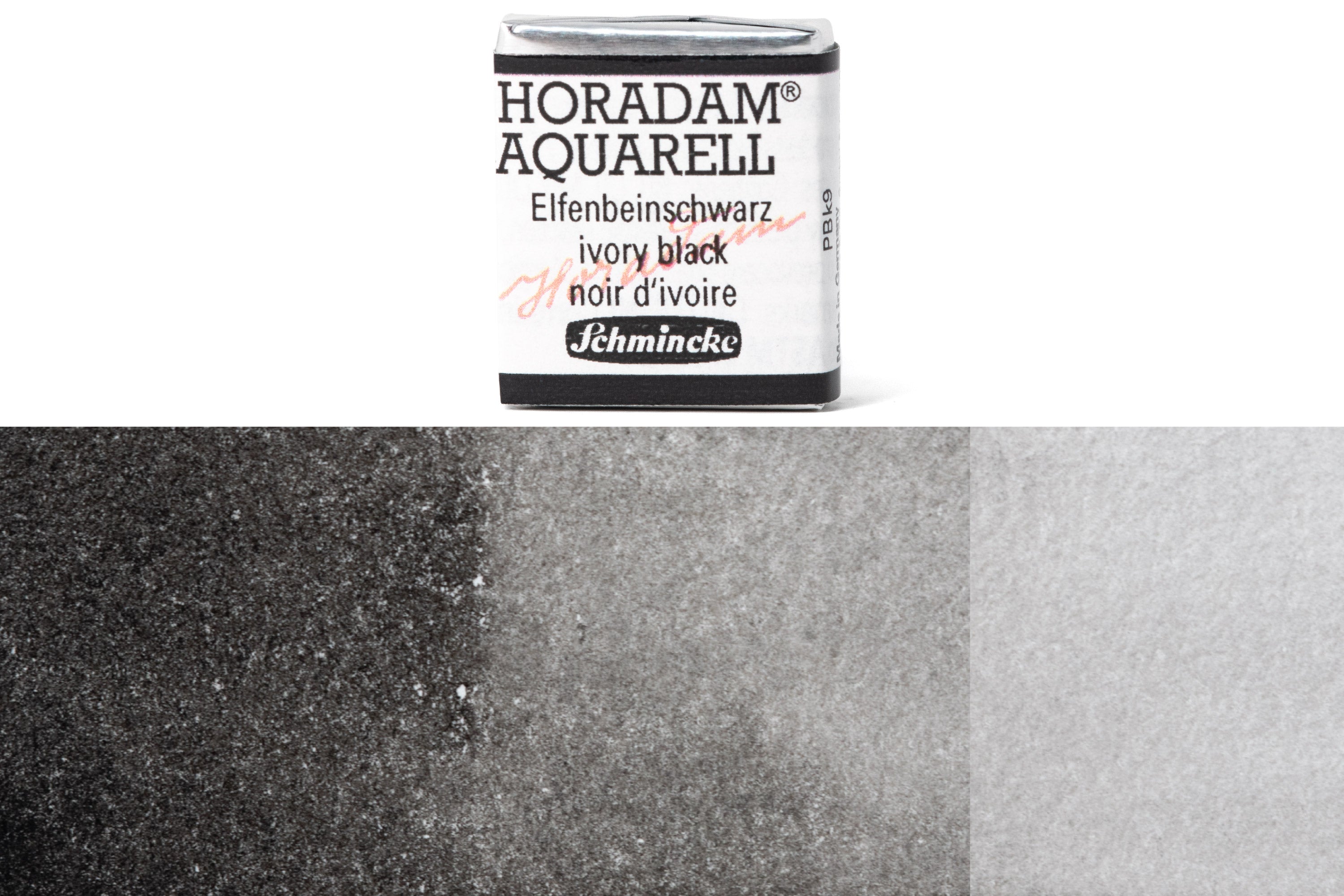 Schmincke - Horadam Watercolor Half Pan, #780 Ivory Black - St. Louis Art Supply