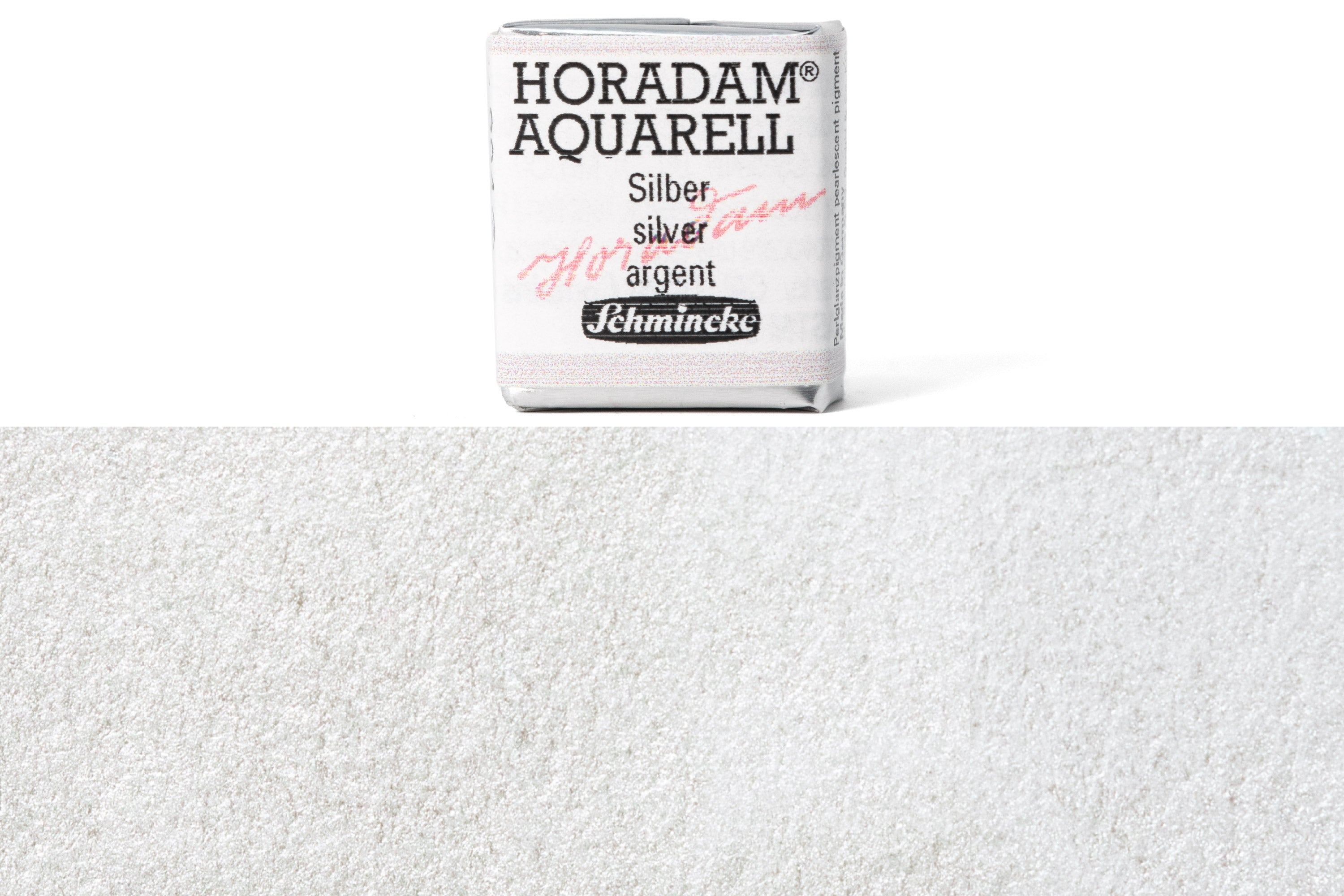 Schmincke - Horadam Watercolor Half Pan, #894 Silver - St. Louis Art Supply