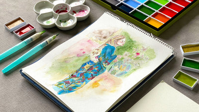 Kuretake - Gansai Tambi Watercolors, #54 Olive Green - St. Louis Art Supply
