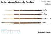 Isabey - Vintage Watercolor Brush, Synthetic Sable, Long Round - St. Louis Art Supply