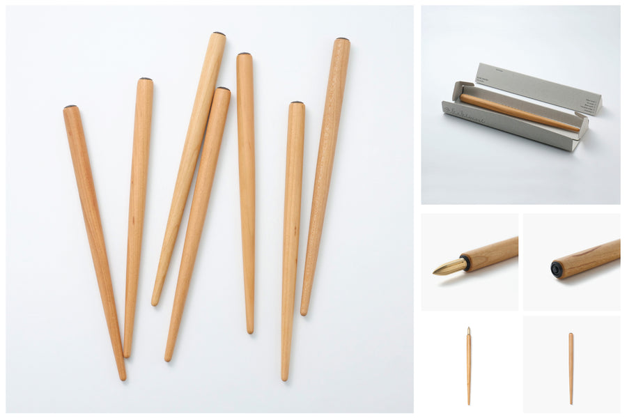 Glass Dip Pen Ink Calligraphy Wooden Pen Bamboo Shape Glass Pen