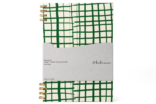 Kakimori - Kakimori B6 Notebook, Green Check - St. Louis Art Supply