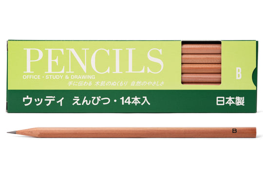 Kitaboshi Pencil Co. - Kitaboshi Cedar Pencils, B, Set of 14 - St. Louis Art Supply