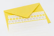 Letterpress stationery, yellow/daisiesMidori 