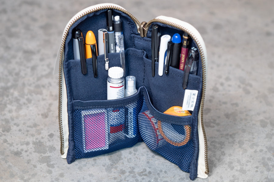 Lihit Lab Hinemo Stand Pen Pouch - Navy Blue