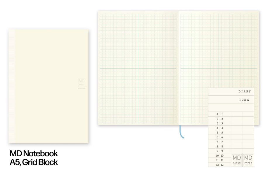 Midori MD Notebook A5 Grid Block – other books