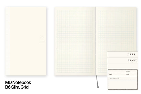 MD Notebook, B6 Slim, Grid