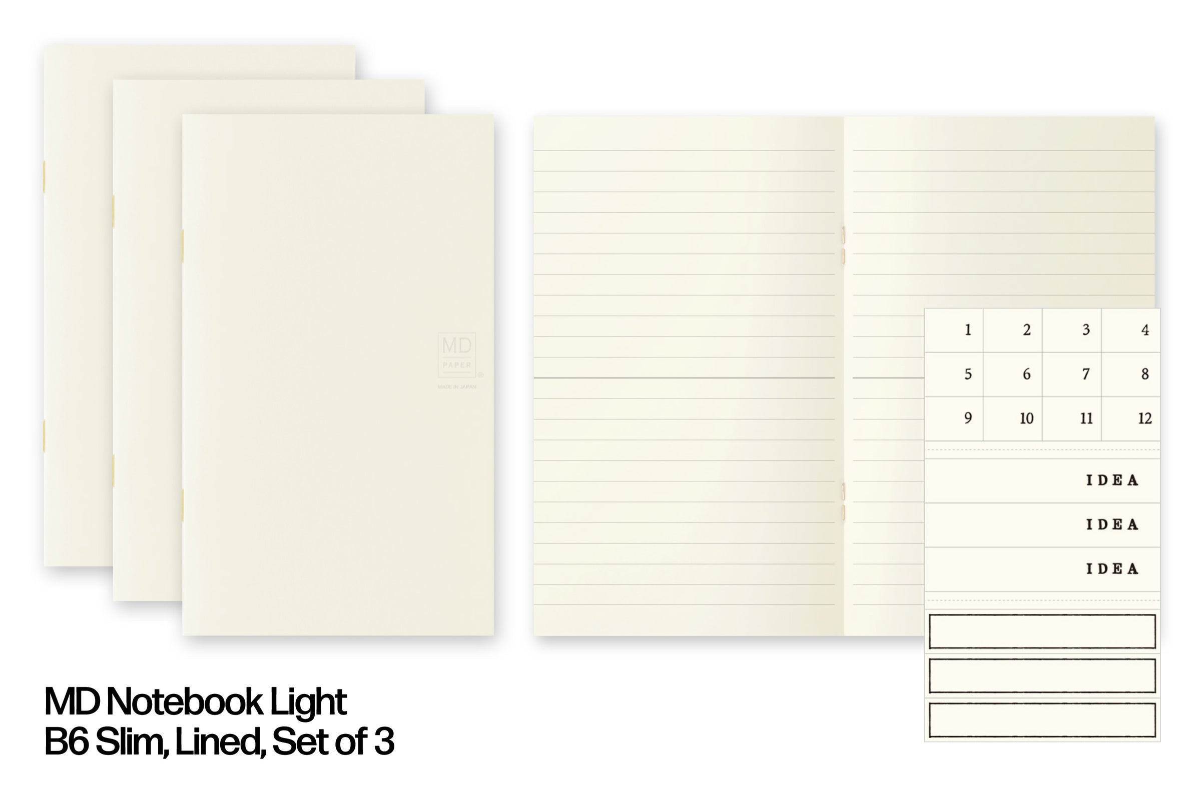 MD Notebook Light - B6 Slim - Blank – Yoseka Stationery