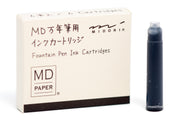 Midori - MD Fountain Pen Ink Cartridges, Black - St. Louis Art Supply