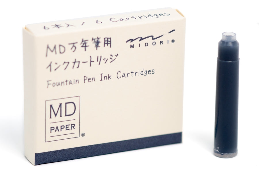 Midori - MD Fountain Pen Ink Cartridges, Blue-Black - St. Louis Art Supply