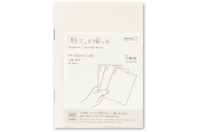 MD Notebook Light, A6 Blank, Set of 3