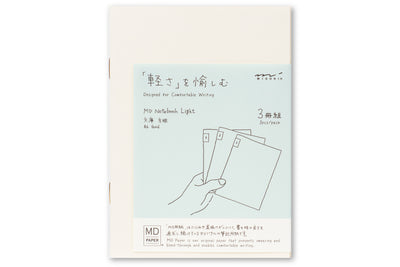 MD Notebook Light, A6 Grid, Set of 3