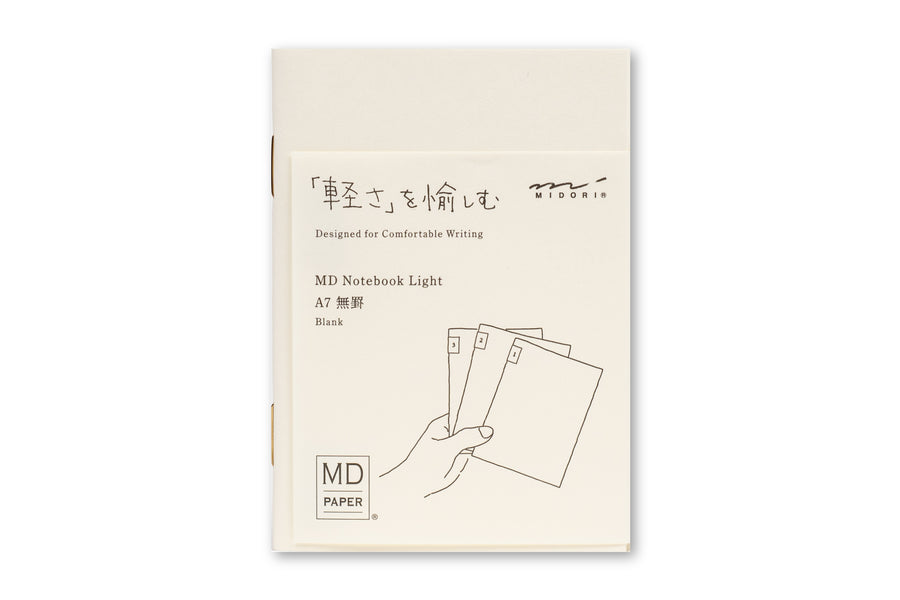 MD Notebook Light, A7 Blank, Set of 3