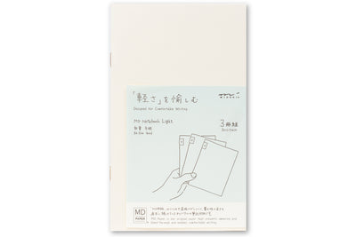 MD Notebook Light, B6 Slim, Grid, Set of 3