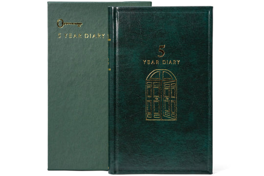 Midori - Five Year Diary, Green Leather (70th Anniversary Limited Edition) - St. Louis Art Supply