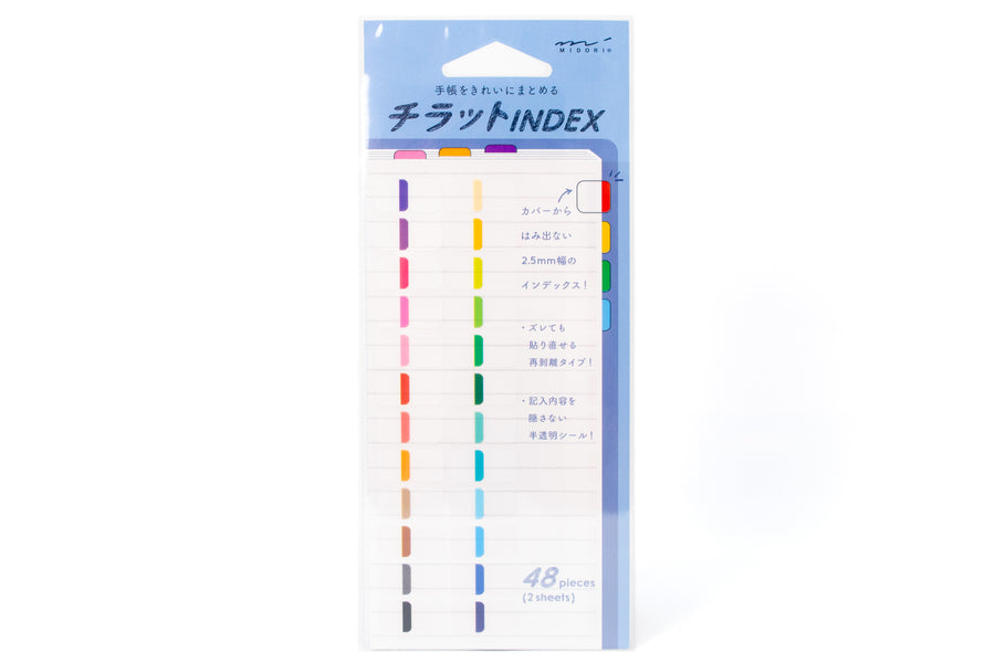 Midori - Index Tab Stickers, Vivid Colors - St. Louis Art Supply