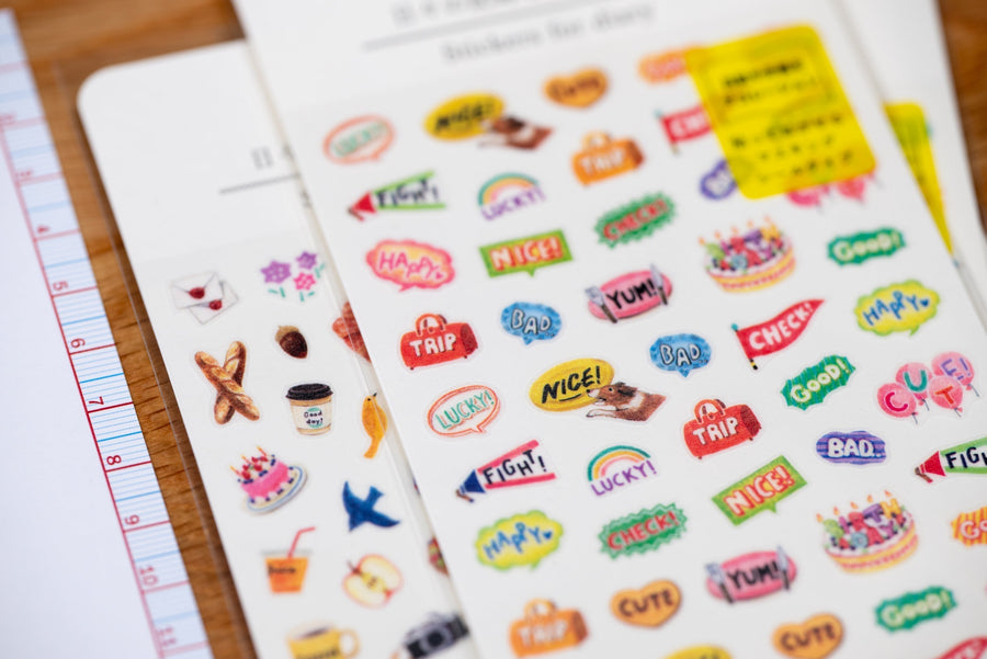 Midori Stickers for Diary, Pennants
